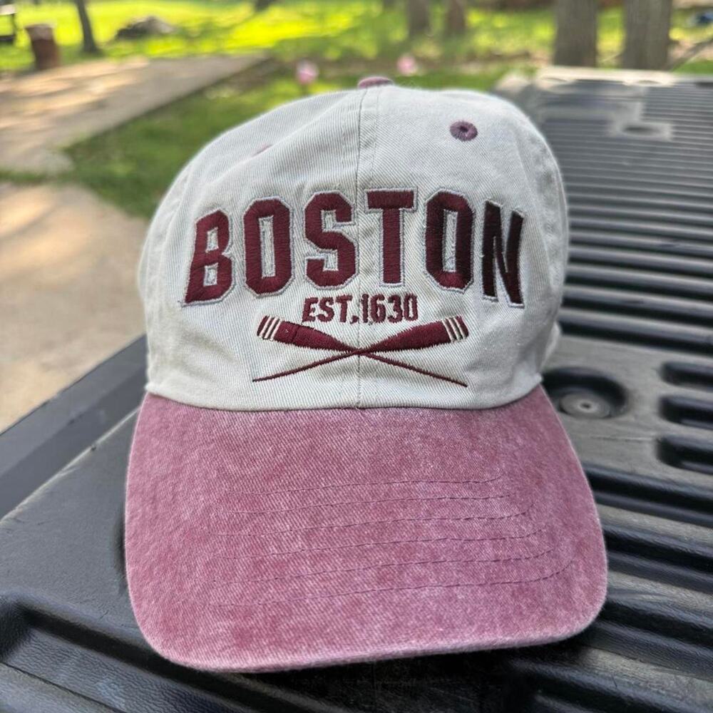 Boston Est. 1630 Embroidered Baseball Cap Bay State Apparel Two Tone Hat